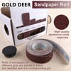 GOLD DEER Assorted Multi-Roll Sandpaper Roll in Box,Sandpaper Rolls,5 Grit