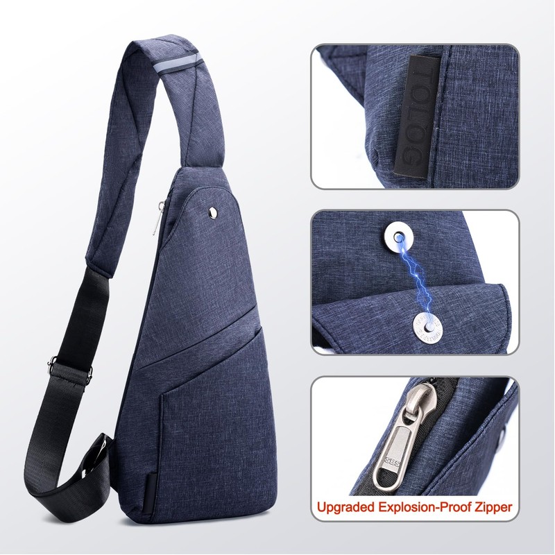 TOLOG Sling Bag Water Resistant Crossbody Personal Pocket Bag Lightweight