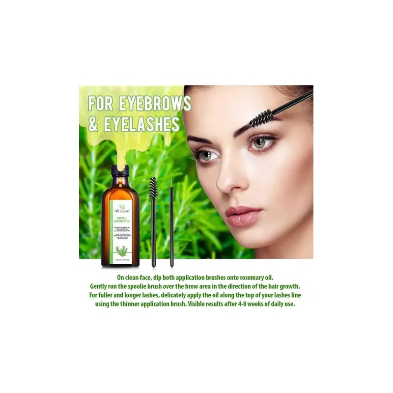 Aceite Fortalecedor Romero Cabello Pestañas Ceja 100 Natura