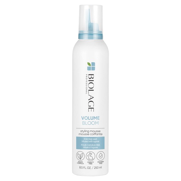 Biolage Styling Whipped Volume Mousse | Provides Body, Control & Shine Leaving Hair With Natural Softness | Medium Hold | Paraben-Free | Vegan | 8.5 Oz. | 8.5 Fl. Oz