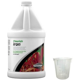 Seachem Flourish Iron, 2 Liter w/ 50 ml Measuring Cup Bundle