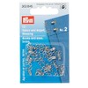 Prym 2 Eyes Hooks and Brass, Pack of 12, Silver