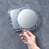 YEAKE Hand Mirror,Double-Sided Handheld 1X/5X Magnifying Mirror with Handle for