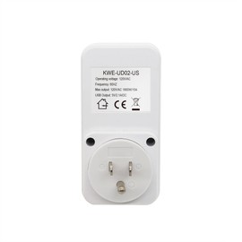 Mulcort Countdown Timer Outlet Multifunctional Voltage Protector Intelligent Countdown Timer Socket with 2 USB Ports Time Controller Switch for Home Electrical Appliances