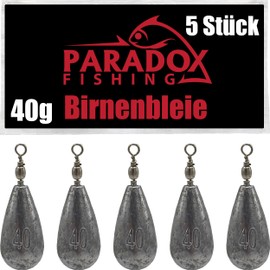 Paradox Fishing Pear Lead Sets 5 x 40 g I Lead Fishing Base Lead Weights Fishing Accessories
