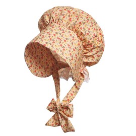 GRACEART Adult Women 99.99% Cotton Victorian Pioneer Prairie Bonnet Cap Hat