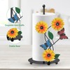 Kitchen Roll Holder Sunflower Paper Towel Holder Free Standing Black