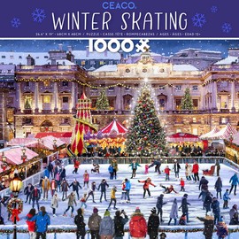 Ceaco - Classic Christmas - Winter Skating - 1000 Piece Jigsaw Puzzle