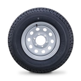 WINDA Trailer Tire Wheel Assembly ST225/75R15 10-Ply E 117L 6 Lug on 5.5" PCD Silver Mod Rim