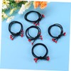 Mikinona 10pcs Stretch Hair Ties Ponytail Holders Cherry Design Elastic