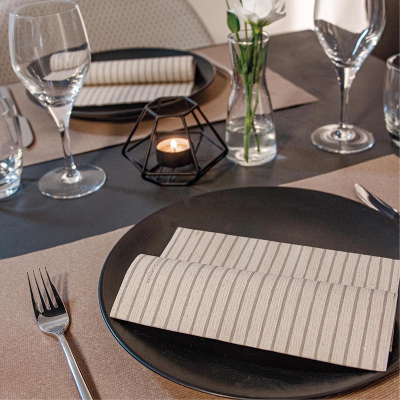 BioNap Recycled Nina Grey Napkins – Eco-Friendly, 100% Recyclable, Disposable