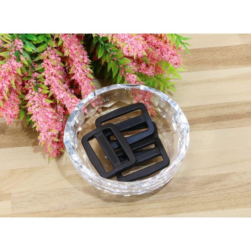 Shapenty Plastic Tri-glide Slides Button Fasteners Adjustable Webbing Triglides Slider