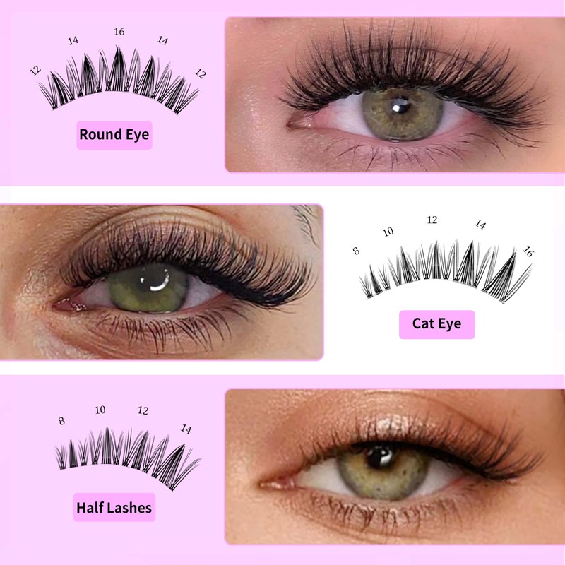 VEYESBEAUTY Lash Extension Kit Newbie's Five-Second Lash Clusters Kit Lash