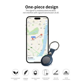 2pack Protective Case for aowoka Air Tag Tracker Anti-Loss Tracker Keychain- Durable and Stylish Cover,Waterproof,Anti-fall,Dogs,Cats Locator Case,Blue