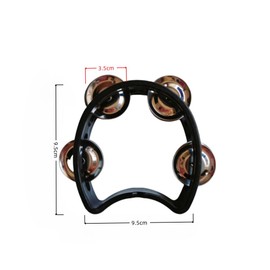 GYWHOOFT 10 Pcs Percussion Tambourine Hand Bell Mini Held Tambourines Half Moon Adults with Metal Jingles Jingle Musical Toys Rhythm Instruments,For Family Gatherings Party Etc