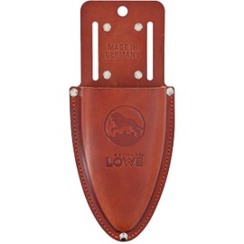 Original LÖWE Leather Premium Holster - 9809 | Belt Bag Brown for Secateurs with Belt Clip for Storage on Belt or Trouser Pocket | Made in Germany | 100% Genuine Leather