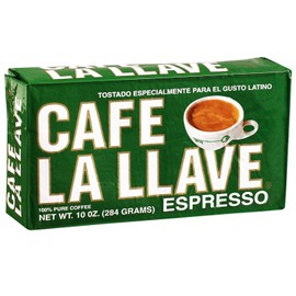 Café La Llave Espresso, Café Cubano Molido, Ladrillo, Coffe, 10 Oz - 284 G