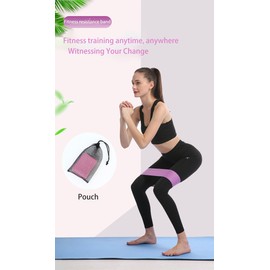 Resistance Bands, 3 Levels Fabric Exercise Bands Set, Wide & Non Slip Workout Bands for Working Out Yoga Pilates Home Fitness Squat Glute Hip Training, Stretch Bands for Men/Women