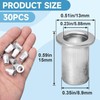 OIIKI 30 PCS 1/4-20 Aluminum Flange Rivet Nuts, UNC Flat