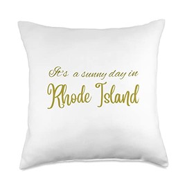 It's a sunny day in Rhode Island. Throw Pillow