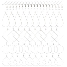 UNICRAFTALE DIY Pearl Earring Set 40 Pieces 4 Styles Stainless Steel Hoop Earrings 40 Pieces Hypoallergenic Earring Hooks 40 Pieces 3 mm Metal Jump Rings Earring Parts DIY Earring Making Kits