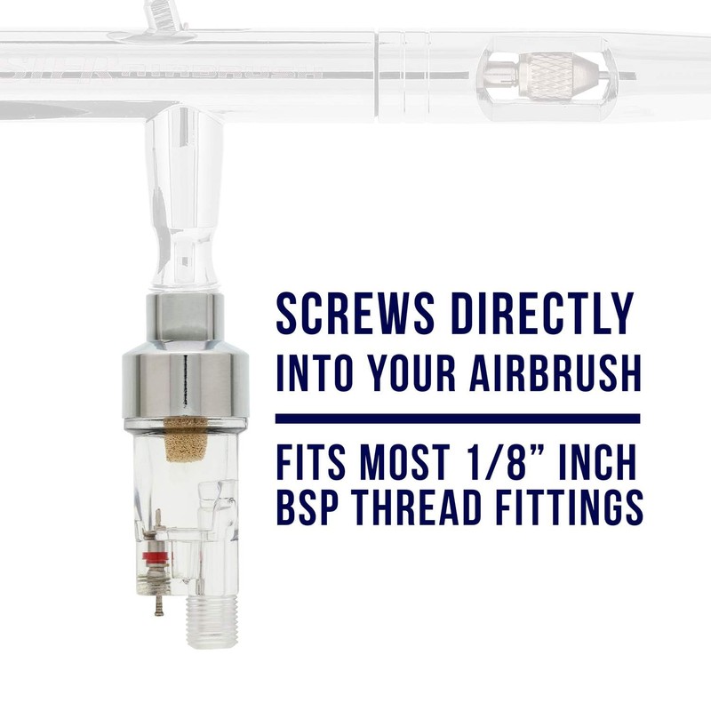 Master Airbrush In-Line Mini Air Filter Water Trap - 1/8"