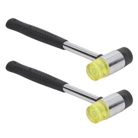 Tgoon Mazo de goma pequeño, martillo de goma Mango de acero hueco antideslizante Extremo desmontable 2 piezas para carpintería, popular