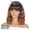 LINGHANG Synthetic Wavy Curly Bob Wig with Bangs,Ombre Brown with