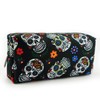 LParkin Sugar Skull Pencil Case Super Large Capacity Canvas Pen