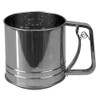 Home Basics Large Stainless Steel Shaker Sieve Cup Mesh Crank