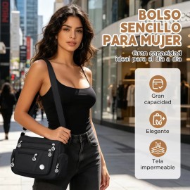 Bolso Bandolera De Mujer De Color Liso De Estilo Coreano