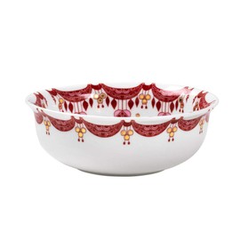 Bjørn Wiinblad Christmas Bowl Diameter 16 cm Handmade Red