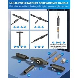 Saker 66-in-1 Magnetic Ratchet Screwdriver Set, Portable Multi-Bit Screwdriver Kit with Detachable Handle for Electronics, Computers, Furniture, Bicycle, DIY Repairs, Gifts
