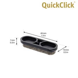 WAGNER QuickClick® tandem chair glides // set of 8 replacement gliders // "Ultrasoft" diameter 39 x 12 mm - 15899000