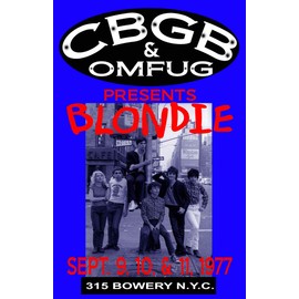 BLONDIE REPLICA CBGB 1977 CONCERT POSTER
