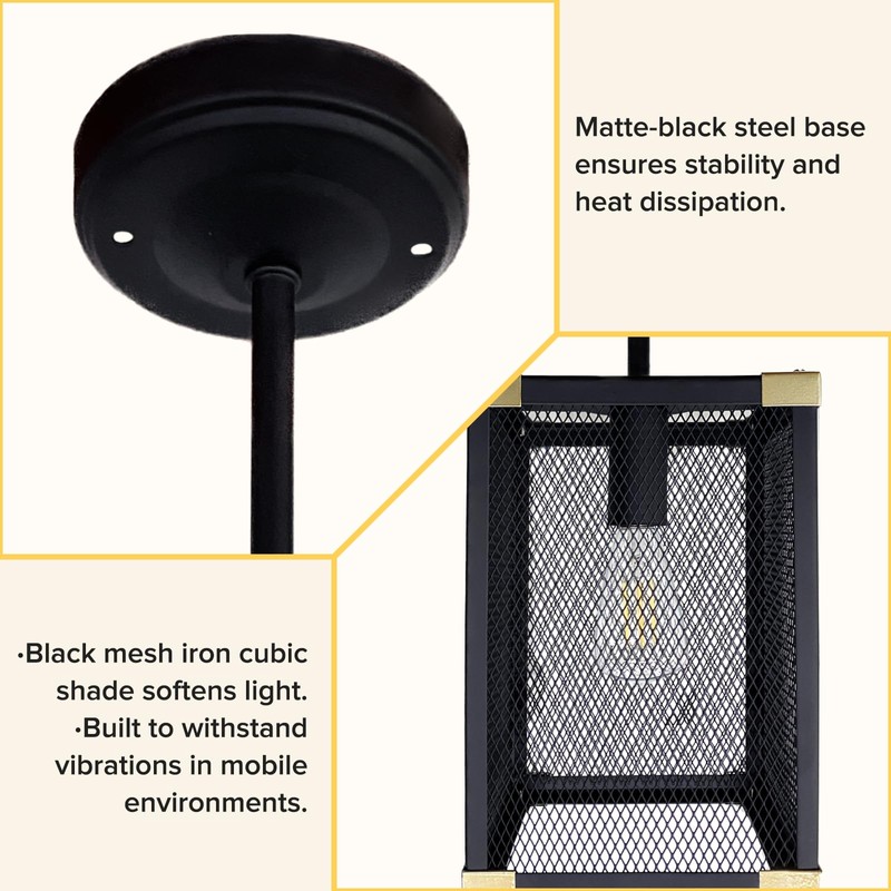 RV Interior 12v LED Pendant Light with Replace Bulb for