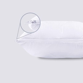 Sirenpho Pack of 10 Pillow Protector Zippered Covers 50x75cm, Anti Dust Mite, Anti-Allergy Hotel Quality Plain Pillow Case, Pillow not Included