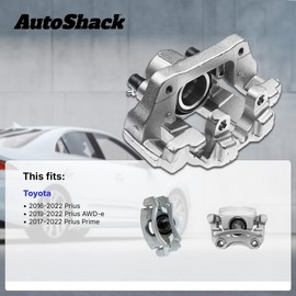 AutoShack Rear Brake Calipers Set of 2 Assembly with Bracket Replacement for 2016-2022 Toyota Prius 2017-2022 Prius Prime 2019-2022 Prius AWD-e 1.8L AWD FWD Driver and Passenger Side BC8342PR