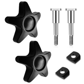 ziyue 2 Adjustable Star Knobs for Rolling Walkers Drive Rollator Walker M6 T-Bolt Screw Knobs with Washers Replacement Parts for Platform Attachment