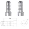 Podavelle Aluminum Weld On 5/8 In. Barb Fitting Adapter, Pack