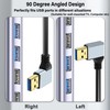 JSADZKJ 90 Degree USB-A 3.0 Short Cable,Left/Right Angle USB Male