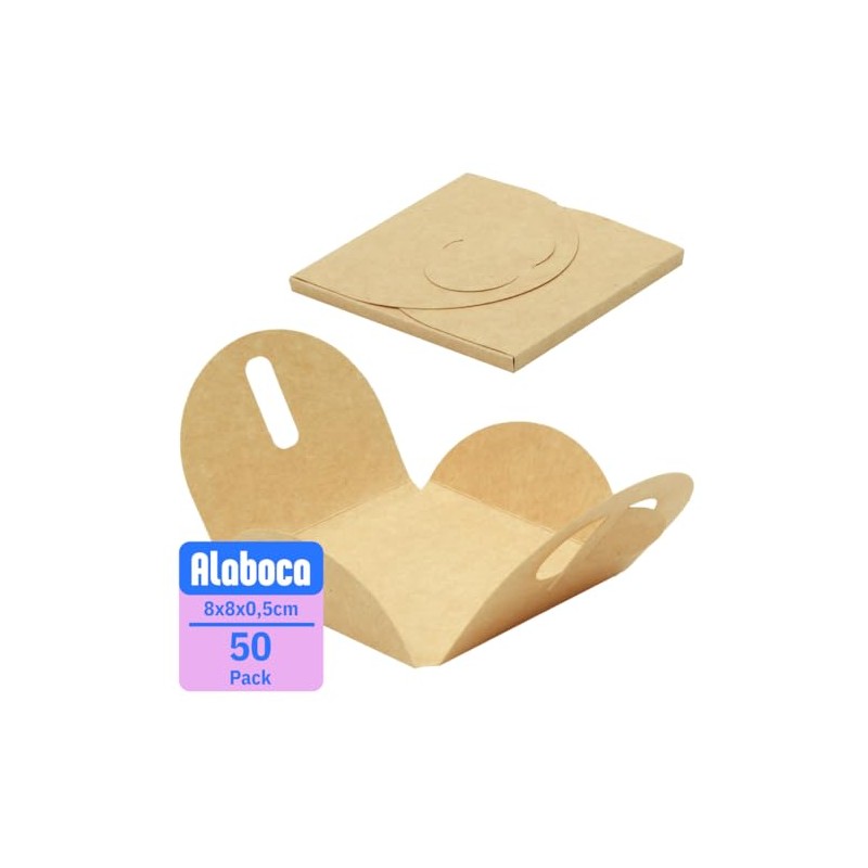 Caja Para Joyeria (Pulsera). 8x8x0.5 cm. 50 Piezas (kraft)