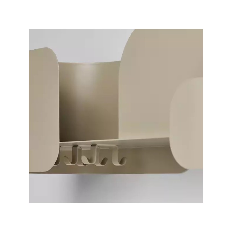 IKEA FAGNING Wall organizer with hooks, light beige-green 805.541.43 New