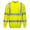 Portwest B303 High Visibility Reflective Sweatshirt Yellow, X-Large