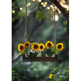 Unbranded Floral Wall Art Decor Prints Of Sunflowers In Farmhouse Mason Jar 8.5x11