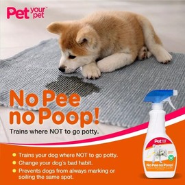PET YOUR PET No Pee No Poop Dog Potty Training Spray, 16 Fl Oz Non-Toxic Dog Spray To Prevent