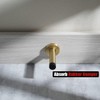 4 Pack Brushed Gold Door Stopper with Black Tip, 304