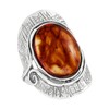 Silpada 'Feeling Fiery' Sterling Silver Pressed Amber Ring, Size 7,