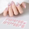 WOKOTO 1 Sheet Semi Cured Gel Nail Strips With Wood
