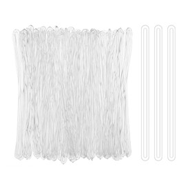 Luggage Tag Loops, 80PCS Clear Plastic Plastic Loops for Bag Tags ID Card Holders and Name Tag Straps for Secure and Organized Travel